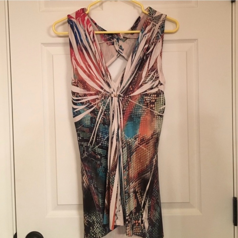 Multicolor Abstract Print shirt